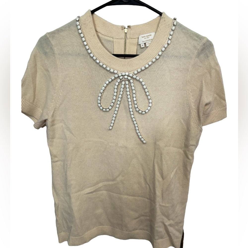 Medium Kate Spade short sleeve sweater with embellishments